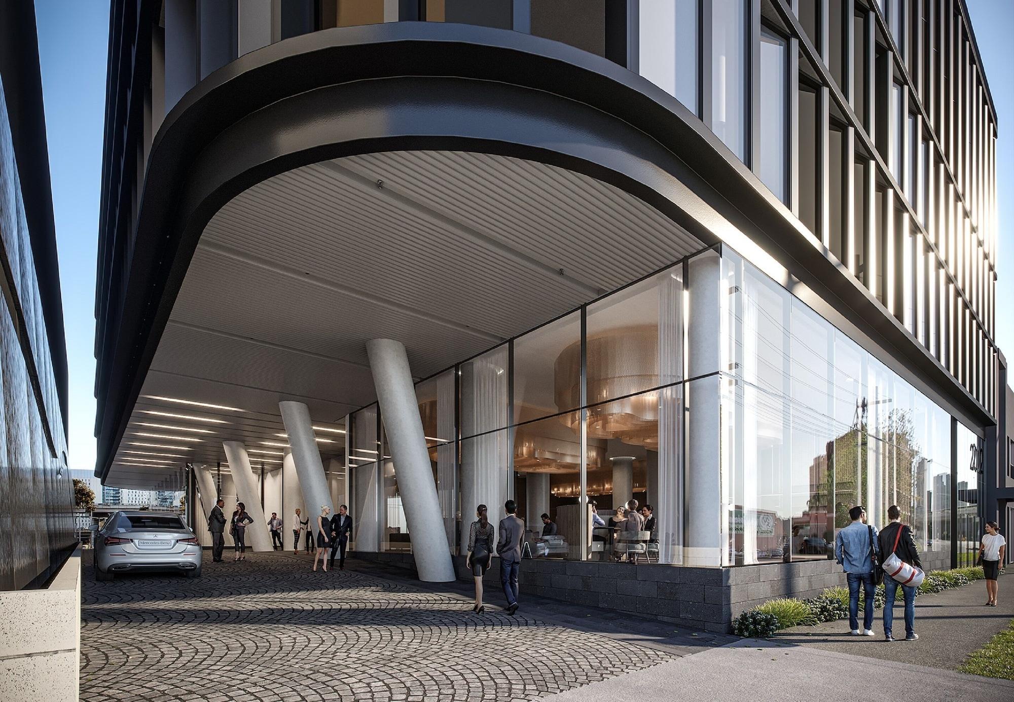 Aparthotel Oakwood Premier Melbourne Zewnętrze zdjęcie The proposed entrance to the station